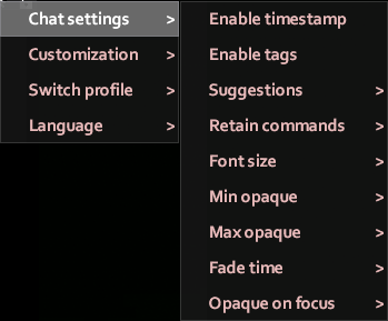 Screenshot of basic settings
