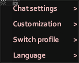 Collapsed OmiChat settings